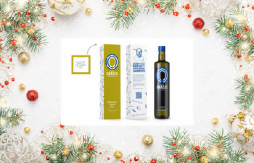 Gkazas extra vierge biologische olijfolie 250 ml glazen fles