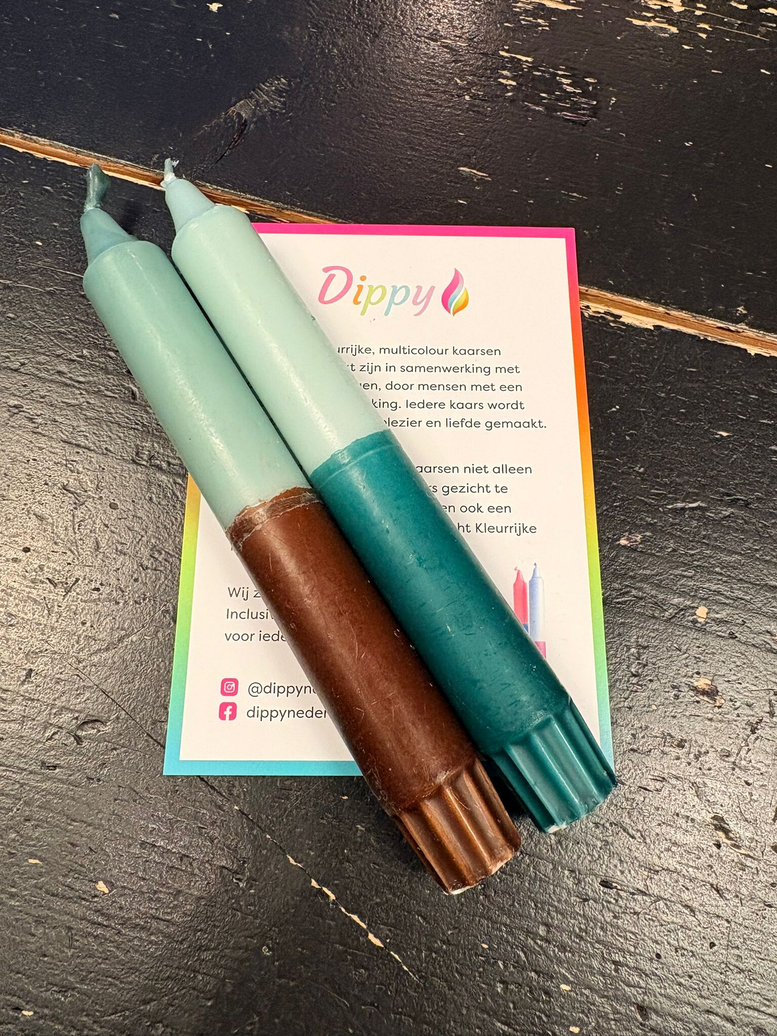 2 DIPPY “winter” kaarsen