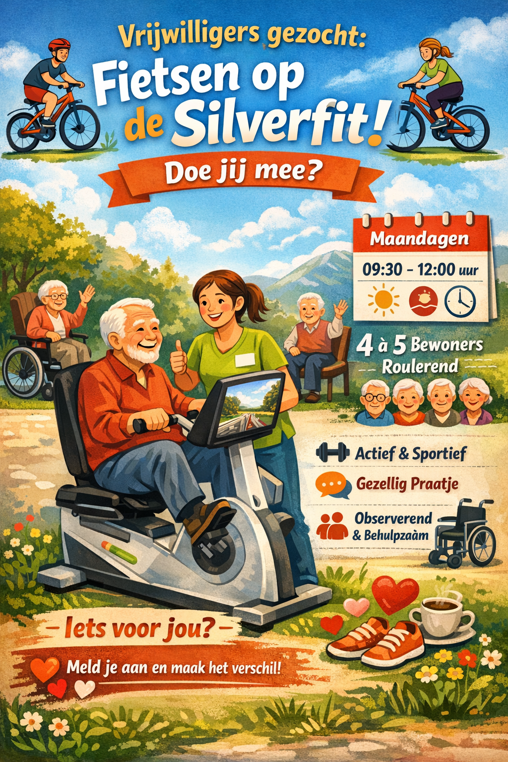 🚴♀️ Vrijwilligers gezocht: Fietsen op de Silverfit! 🚴♂️
