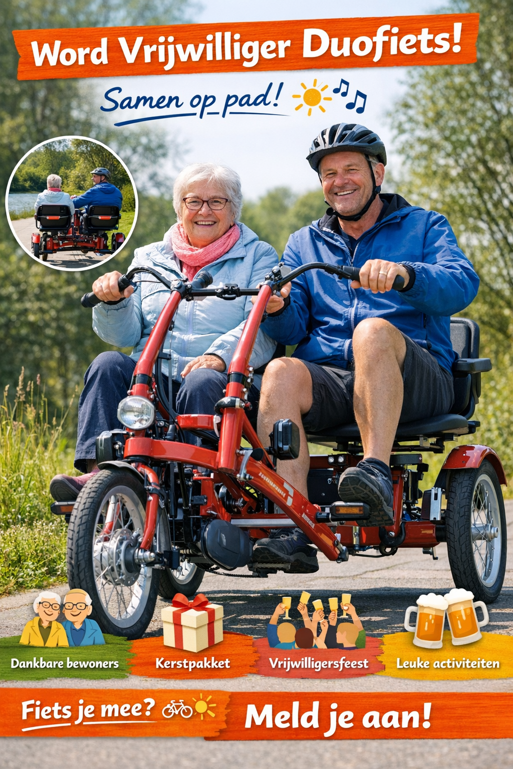 Vrijwilliger Duofiets , Samen op pad! 🚲