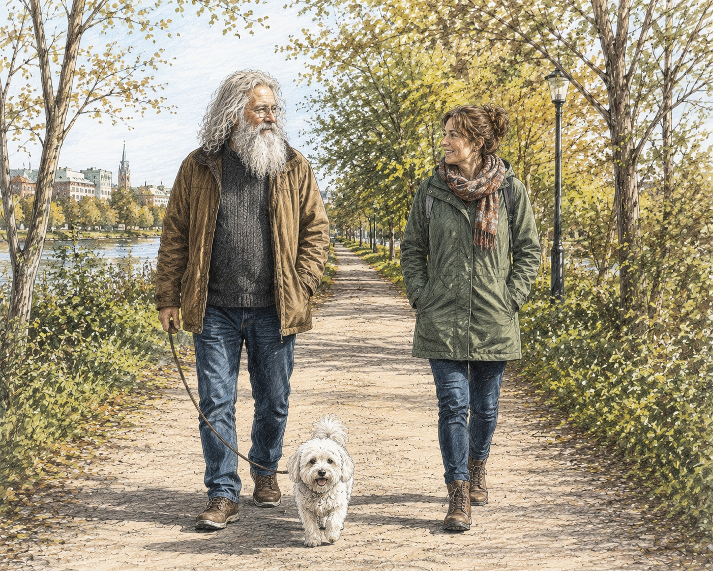 Een goed gesprek en een wandeling met een trouwe viervoeter in Schiedam