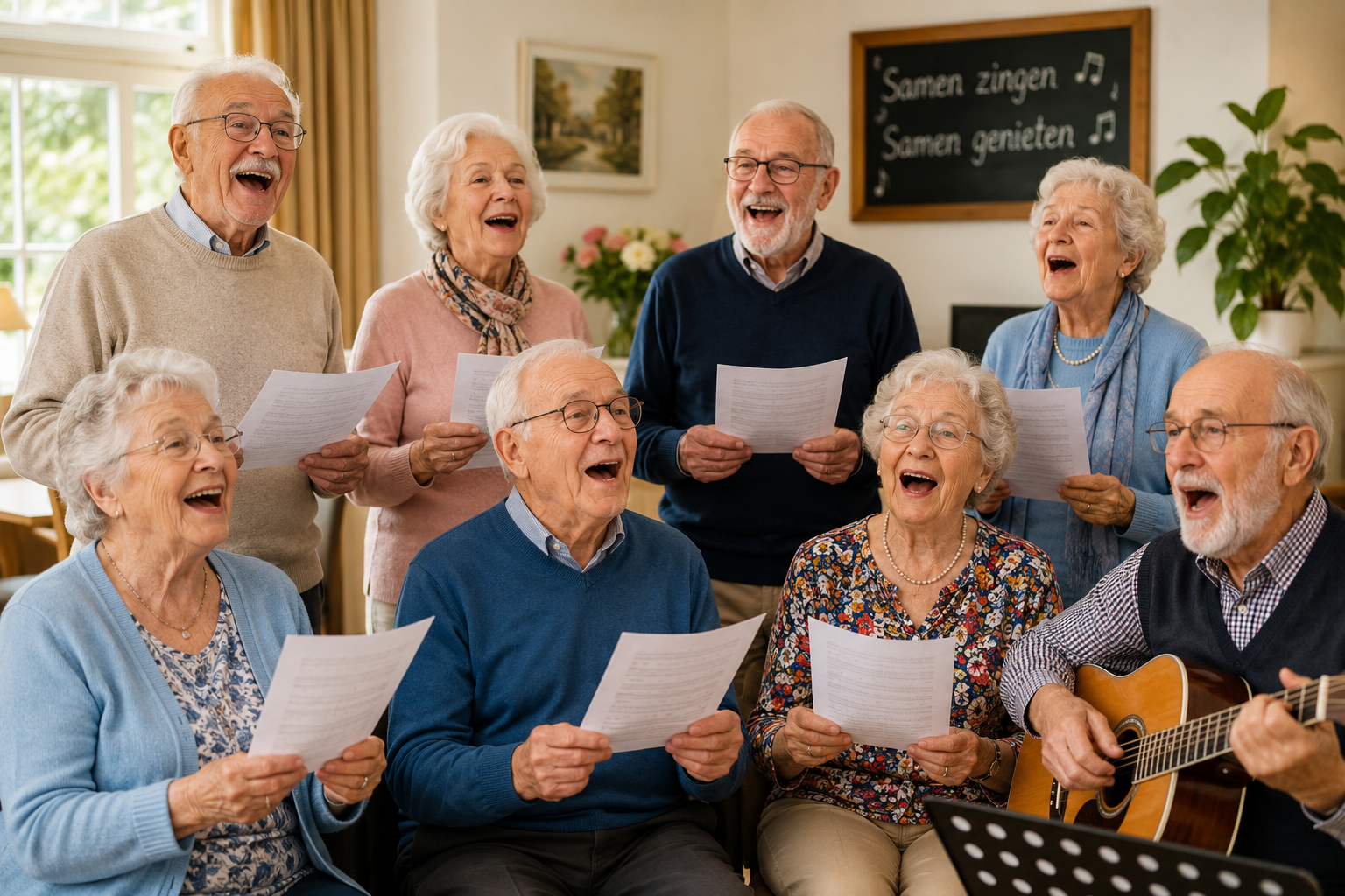Ouderen ondersteunen bij het zangkoor van Oud Hollandse liedjes 
