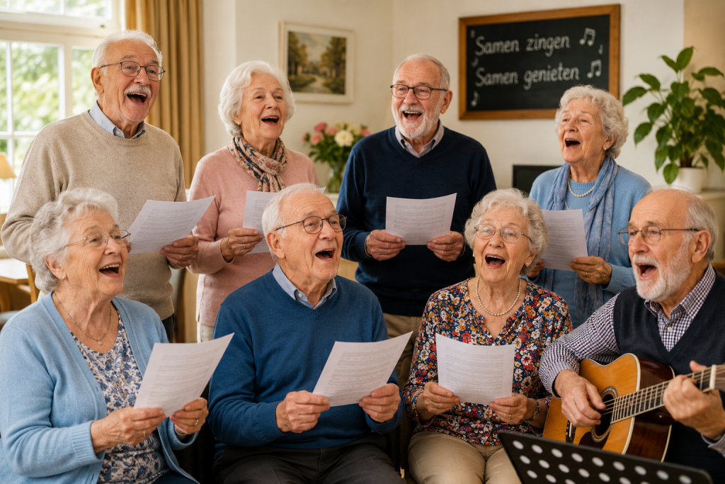 Ouderen ondersteunen bij het zangkoor van Oud Hollandse liedjes